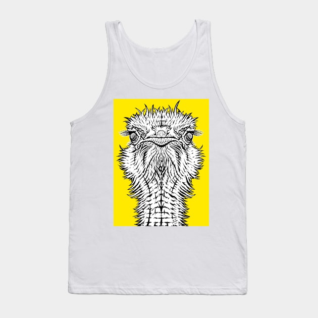 OSTRICH ink portrait Tank Top by lautir